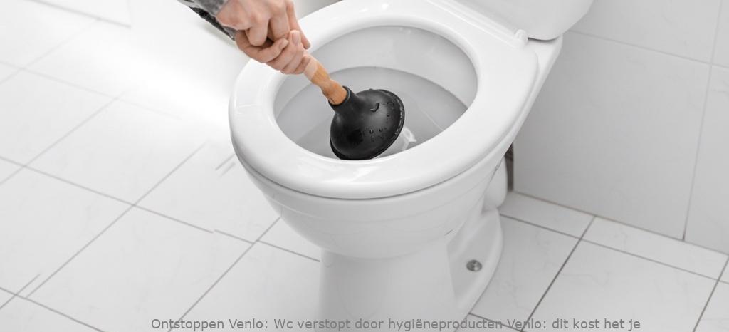 Wc verstopt door hygiëneproducten Venlo: dit kost het je